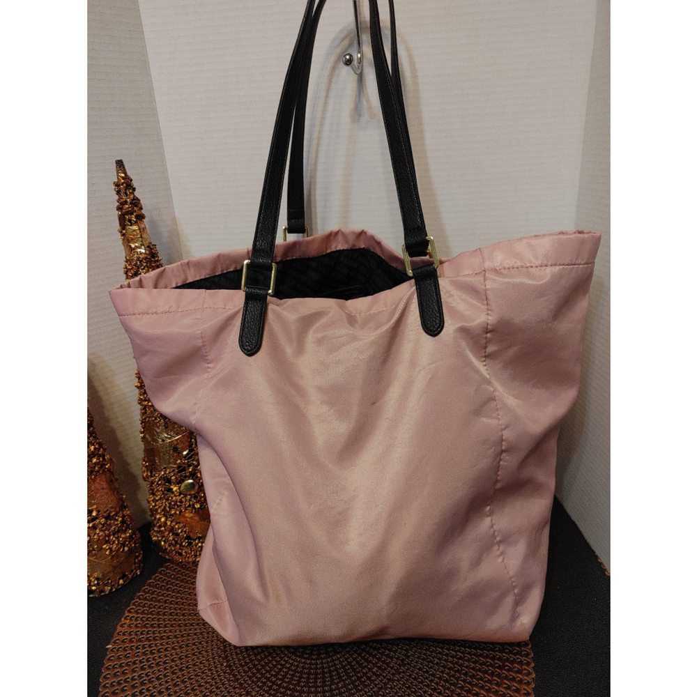 Steve Madden Pink Tote with Black Logo and Straps - Picture 3 of 6